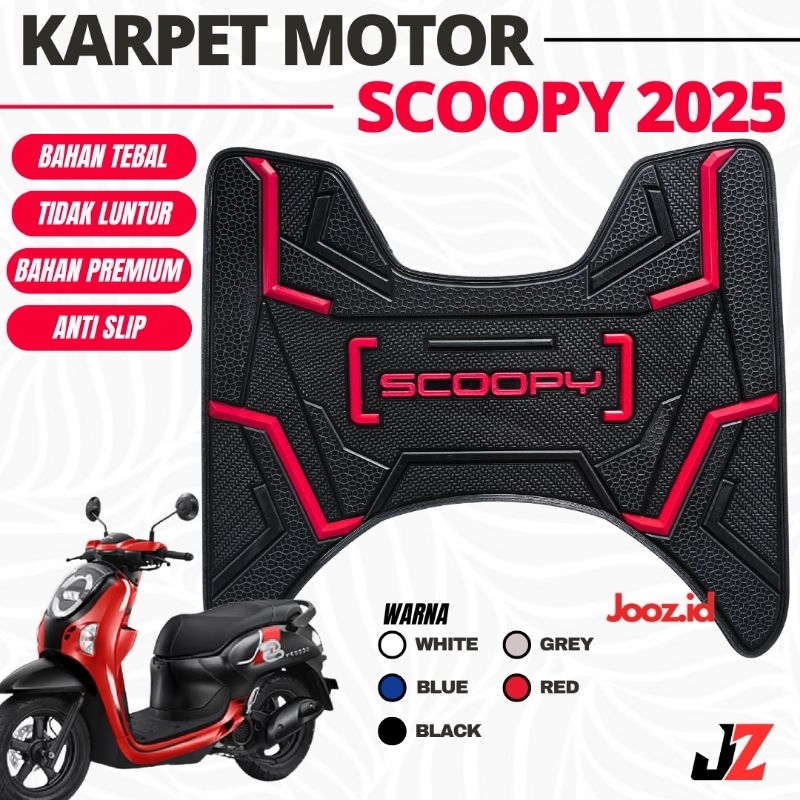 SCOOPY CARPET 2025 2026 รุ่นใหม่ใหม่ล่าสุด V2 PREMIUM RUBBER MATERIAL FLEXIBLE ANTI-FADE HONDA SCOOPY 2025 2026 รถจักรยานยนต์ CARPET