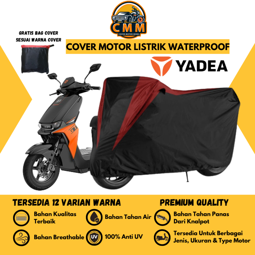 CMM ผ้าคลุมมอเตอร์ไซค์ไฟฟ้า Yadea Ev All Variants กันน้ํา