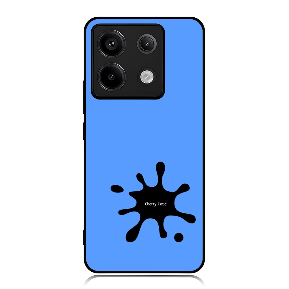 Redmi Note Series 13 12 11 10 9 8 7 6 5 Pro 4g 5g TPU Softcase Paint Stain Navy On Blue