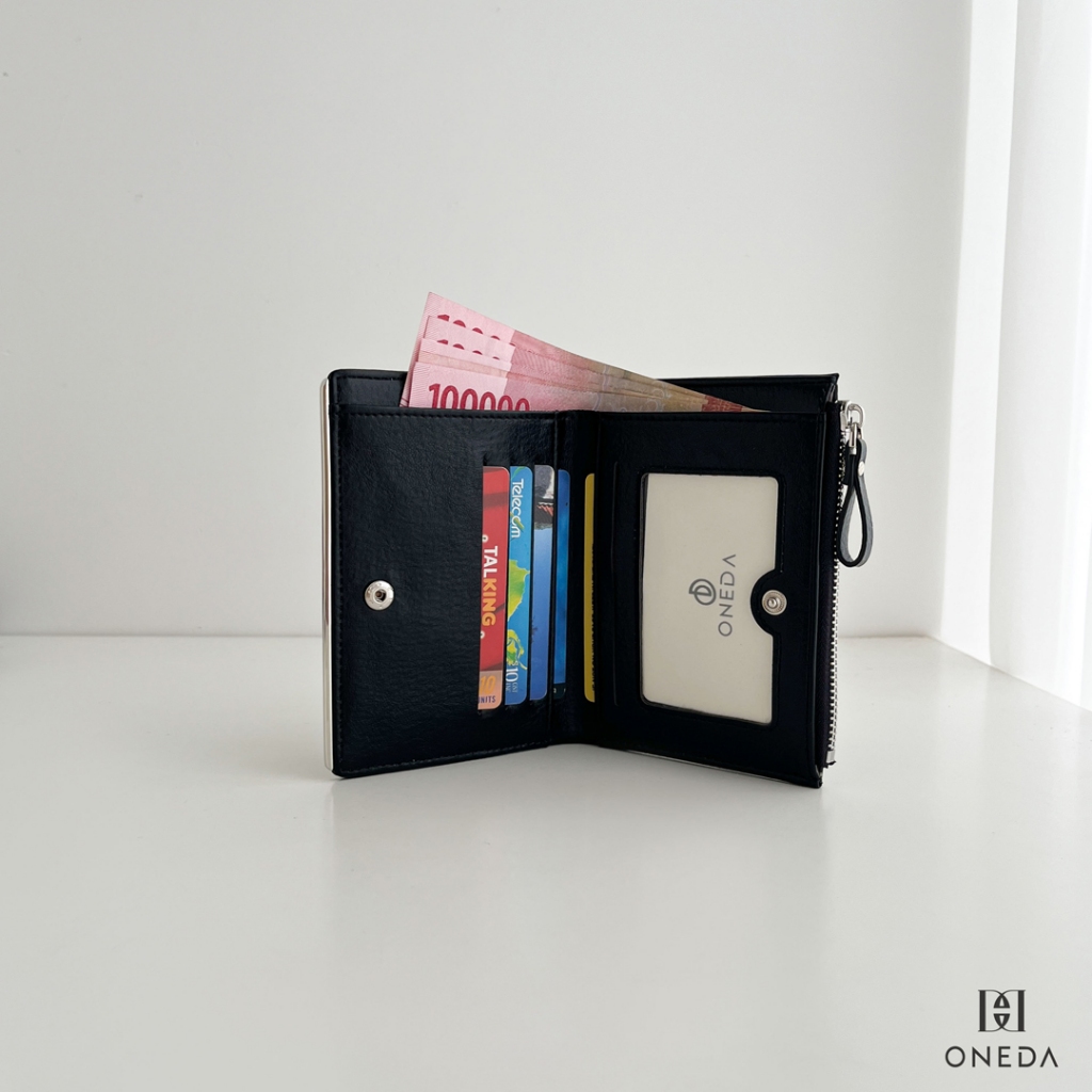 100% SAFE Oneda Cielle กระเป๋าสตางค์พับบัตรเงินสดของผู้หญิง W3911 2025