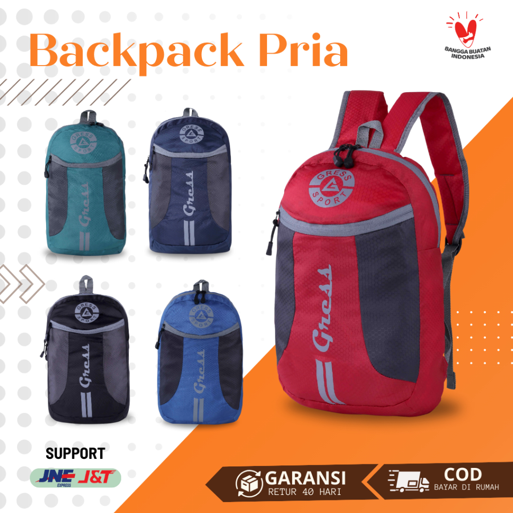 กระเป๋าเป้สะพายหลังกีฬาผู้ชายรองเท้าฟุตซอลกระเป๋าเป้สะพายหลัง Gress Sporty Cordura น้ําหนักเบา Simpl