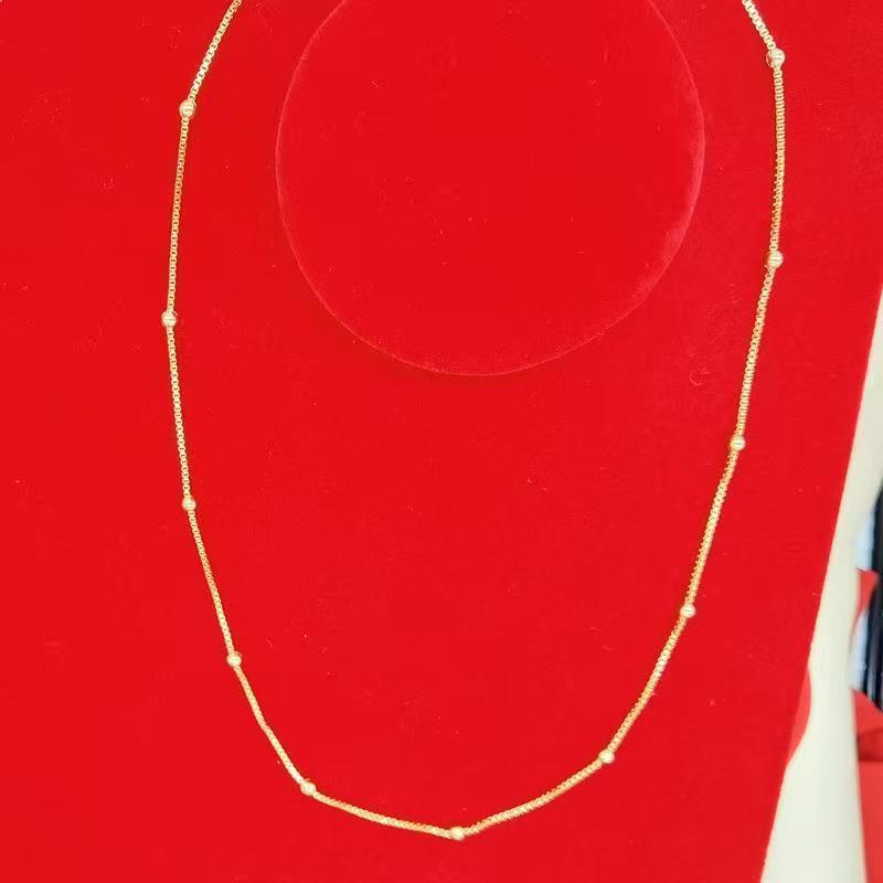 สร้อยคอแฟชั่นสตรีจิ๋วสีทองลุ่มน้ําเวียดนาม -LXL-13-WXL24-1