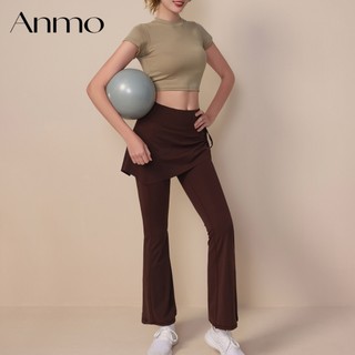 ANMO-Celana Olahraga Wanita High Waist Yoga Celana Gym Leging Gym
