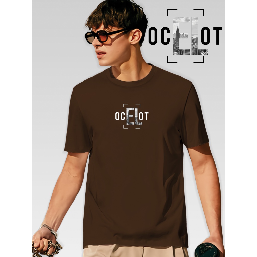 เสื้อยืด OCELOT SHORT-SLEEVED สําหรับผู้ชายและผู้หญิง ADULTS วัสดุ pe 24s นุ่ม