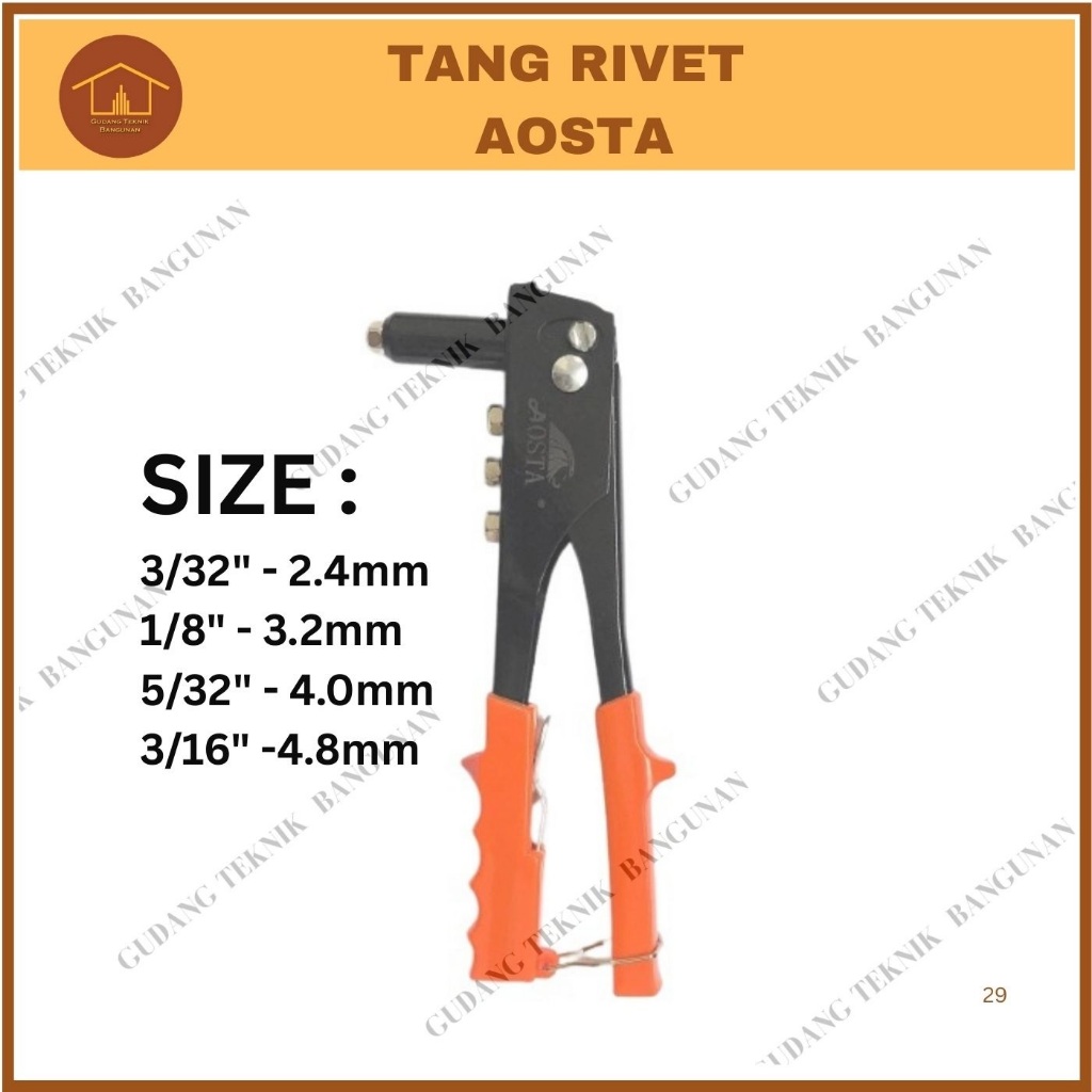 AOSTA RIVET PLIERS / THICK และ HEAVY RIVET PLIERS