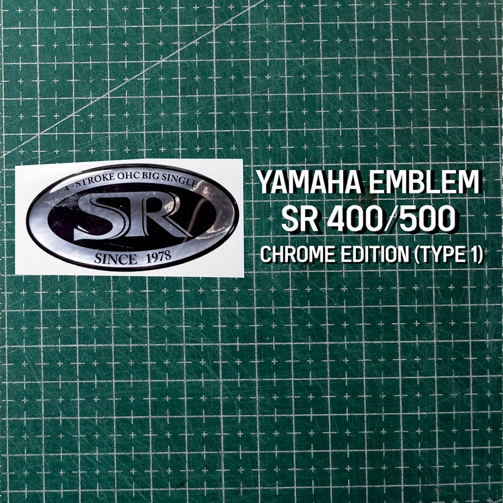 EMBLEM SR 400/SR 500/ SR 400 BADGE/ EMBLEM SR/ สติ๊กเกอร์ DOP AKI SR 400 CHROME EDITION (TYPE 1)