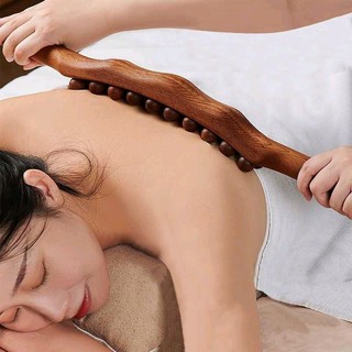 Tongkat Pijat Kayu Gua Sha Alat Pijat/Refleksi/Terapi Punggung Leher Kaki Bahu Tradisional