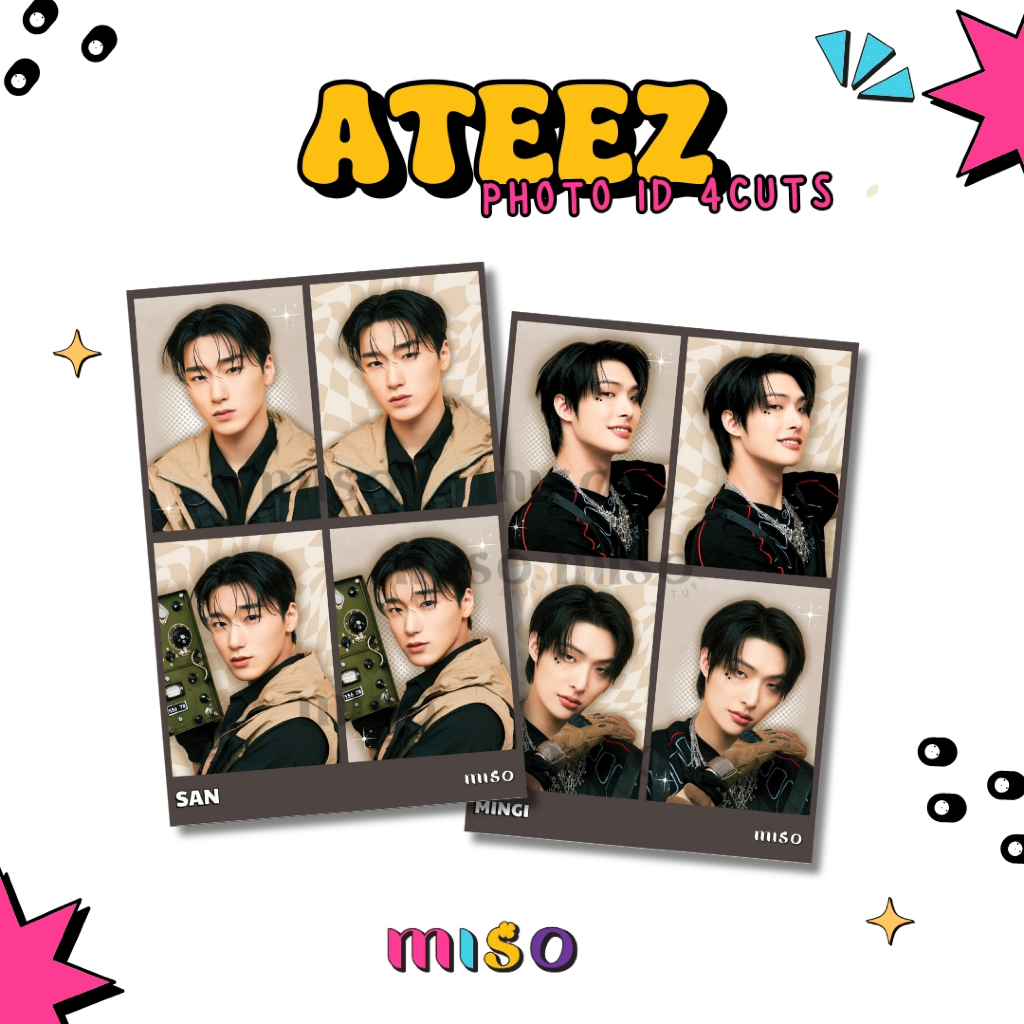 [MIN ORDER 3PCS] ATEEZ Photo ID 4 ตัด / Photo ID Ateez / Photo ID K-Pop / ATEEZ / ATEEZ Photo ID