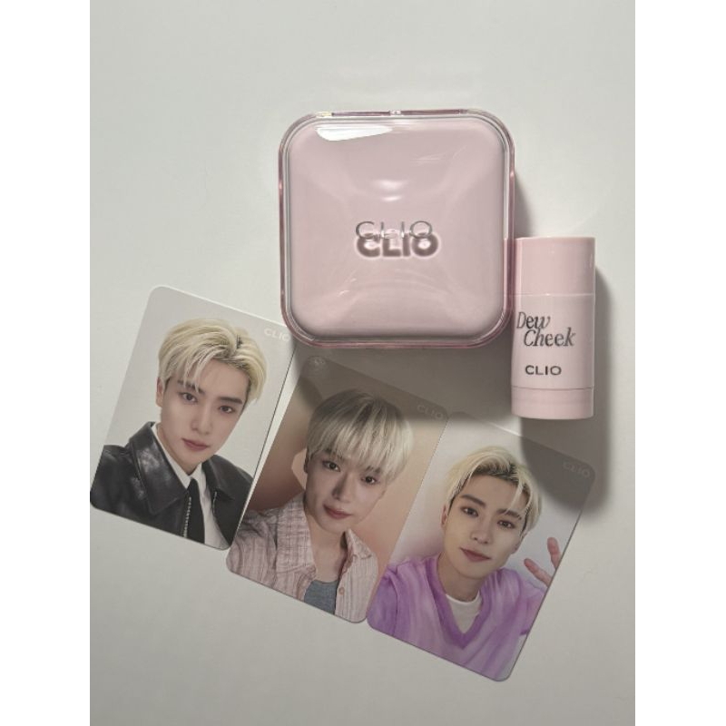 Ready Photocard Jaehyun x clio PC เสื้อแจ็คเก็ต Jaehyun สีชมพูพีช NCT 127