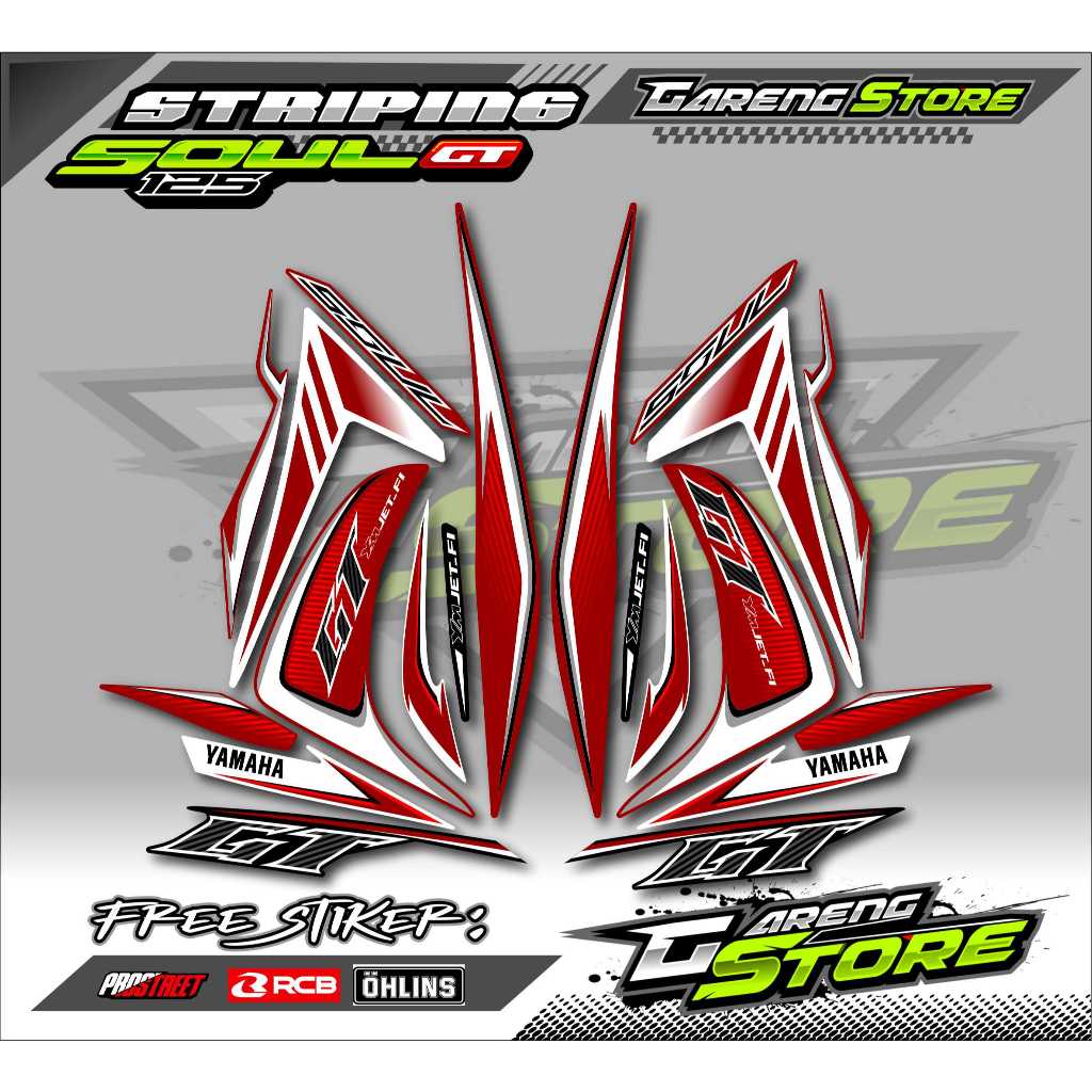 STRIPING VARIATIONS YAMAHA MIO SOUL GT 125 / สติ๊กเกอร์ LIST VARIATIONS สําหรับ MIO SOUL GT 125 MOTO