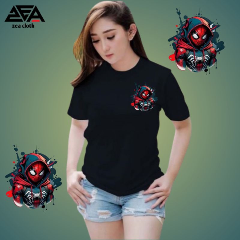 เสื้อยืด Spiderman Logo V1/Unisex Premium 24s Combed Cotton Logo T-shirt