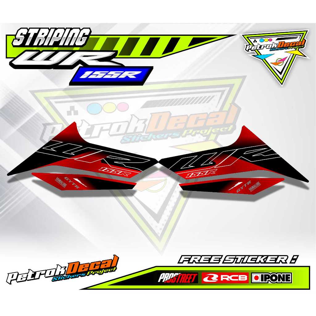 YAMAHA WR 155R MOTORCYCLE VARIATION STRIPING / YAMAHA WR 155R สติ๊กเกอร์ LIST