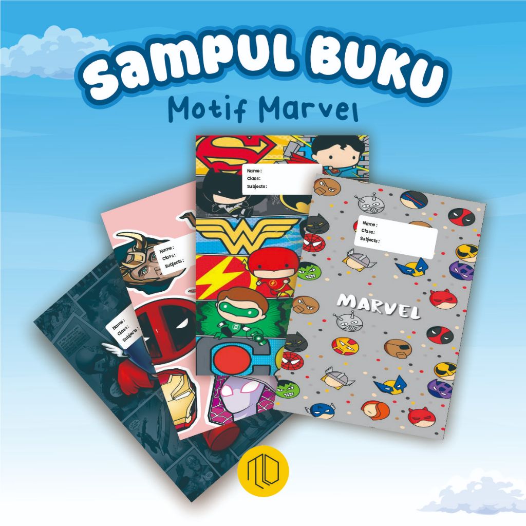 (10 ชิ้น) Marvel Motif Book Cover - Aesthetic Book Cover - Aesthetic Book Cover - Motif Book Cover -