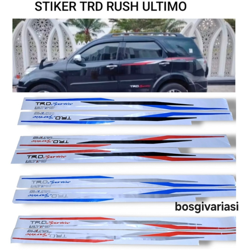 สติ๊กเกอร์ Trd Ultimo Rush / สติ๊กเกอร์ Trd ultimo / สติ๊กเกอร์รายการร่างกาย รีบ terios / สติ๊กเกอร์