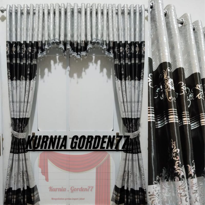 ผ้าม่านหน้าต่างห้องนั่งเล่น 1 ชุด ขอบ M ไฟดับ นําเข้า ORI Iso Castum