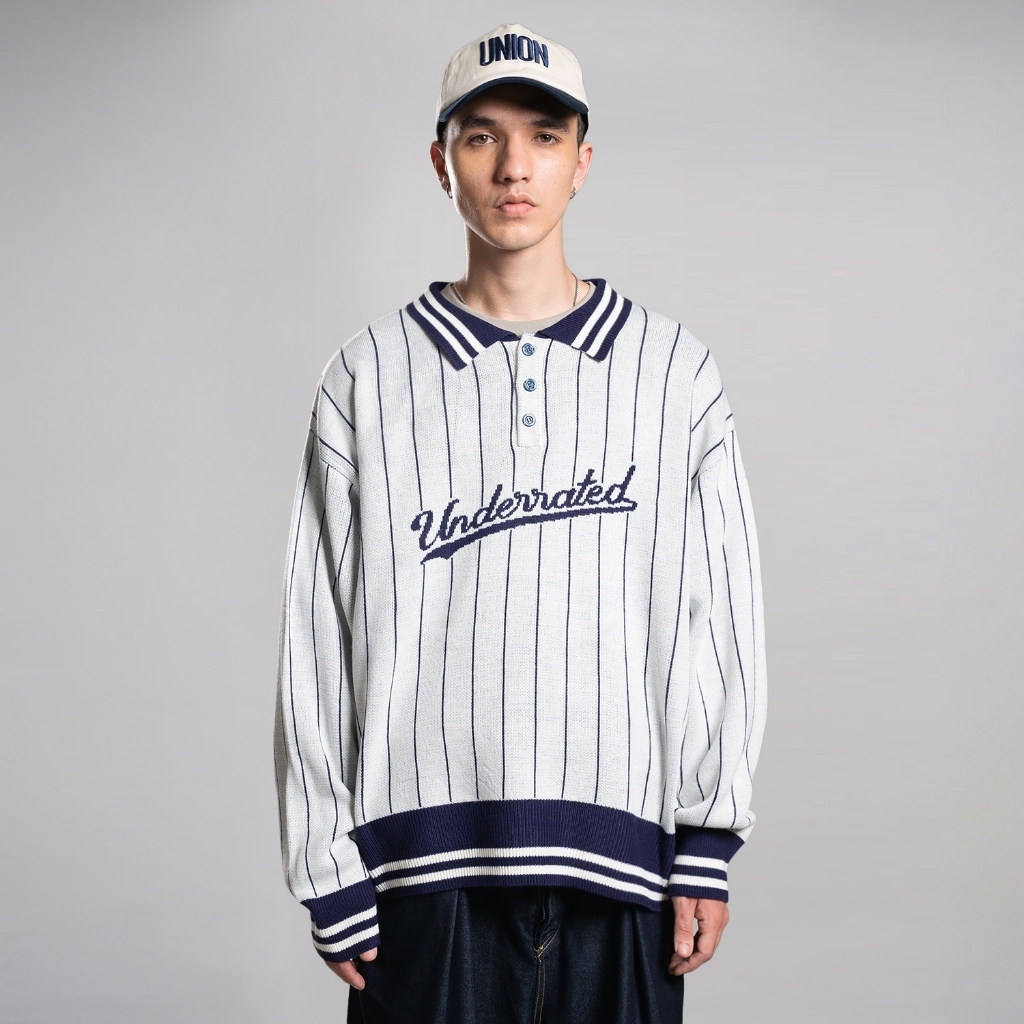 Noforty Project Oversize Knittwar Sweater Rugby Nismo White