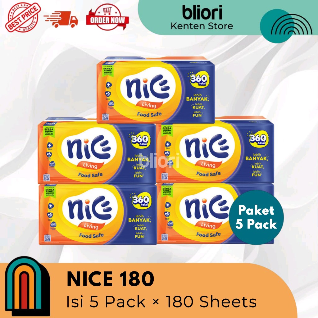 [TISSUE PACKAGE] Nice 180 Cassie กระดาษเช็ดหน้า 200g กระดาษเช็ดหน้า