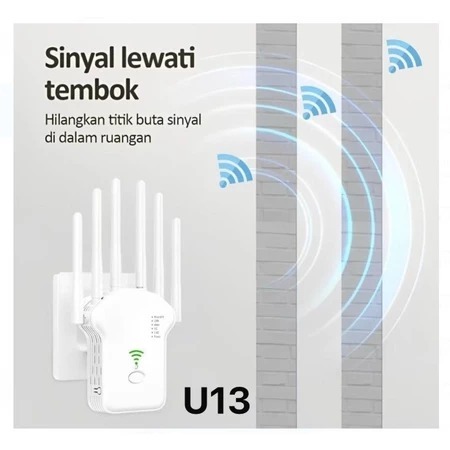 [ 6 เสาอากาศ u13 ] WIFI Expander 2400mb Home Wireless Repeater Wifi Repeater สัญญาณ Booster เสาอากาศ
