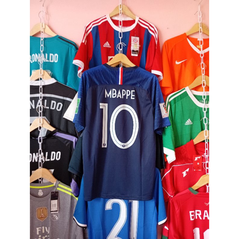 2018 FRANCE RETRO GO FOOTBALL JERSEY HOME MBAPPE 10