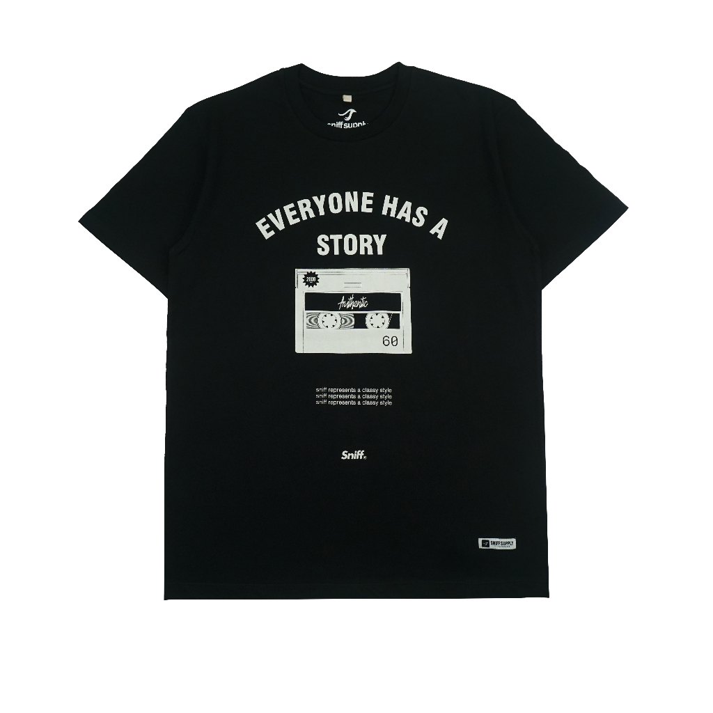 เสื้อยืด SniffSupply | FLOSSY สีดํา