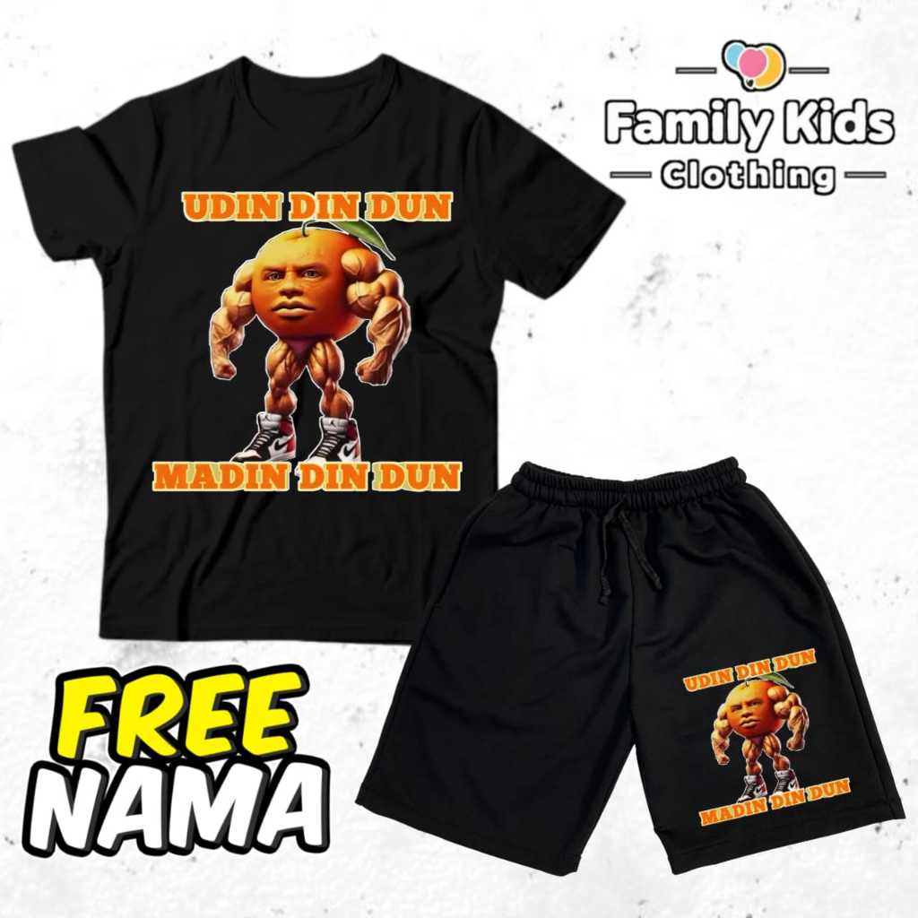 (FREE NAME) BOYS T-SHIRT & PANTS SET WITH UDIN DIN DIN DIN DIN DIN DUN PICTURE CHILDRENS SUIT