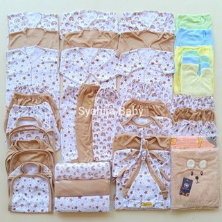 53 Pcs Syahira Baby New Motif Paket Lengkap Lahiran Baju Bayi Baru Lahir Untuk Baby Cewek dan Cowok