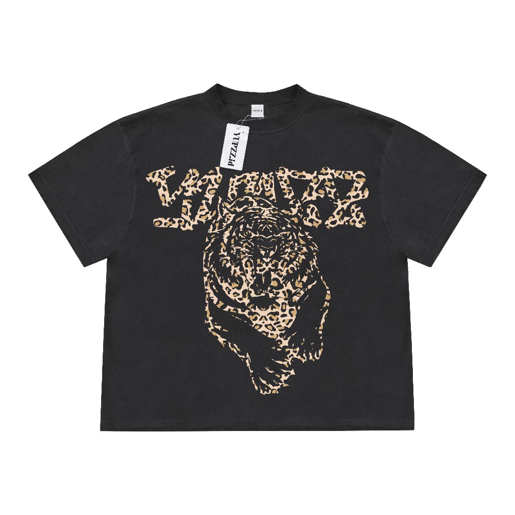 KATUN Boxy Fit เสื้อยืดขนาดใหญ่ Distro Leopard Black Mens Clothing Womens Tops Combed Cotton 20s