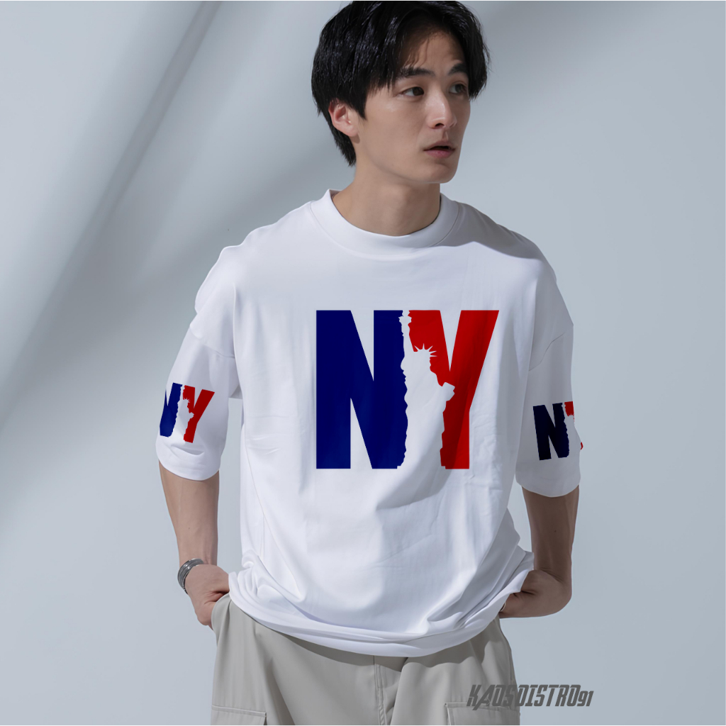 DISTRO ADULT T-SHIRTS OVER SIZE SML XL XXL 3XL 4XL NEW YORK COTTON COMBED 20S SHORT SLEEVES