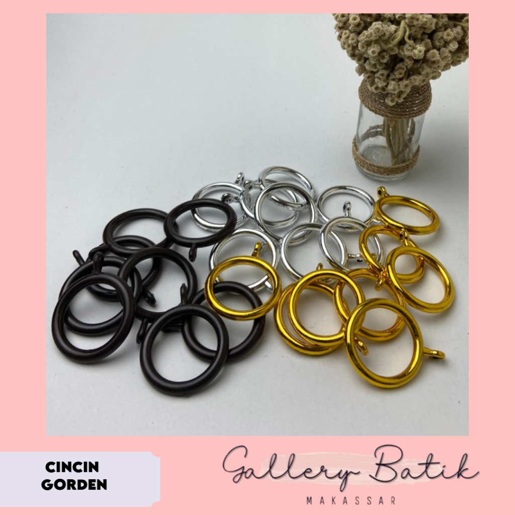 CURTAIN RINGS/SINGLE RINGS/MACASAR CURTAIN RETAIL [Makassar Batik Gallery]]