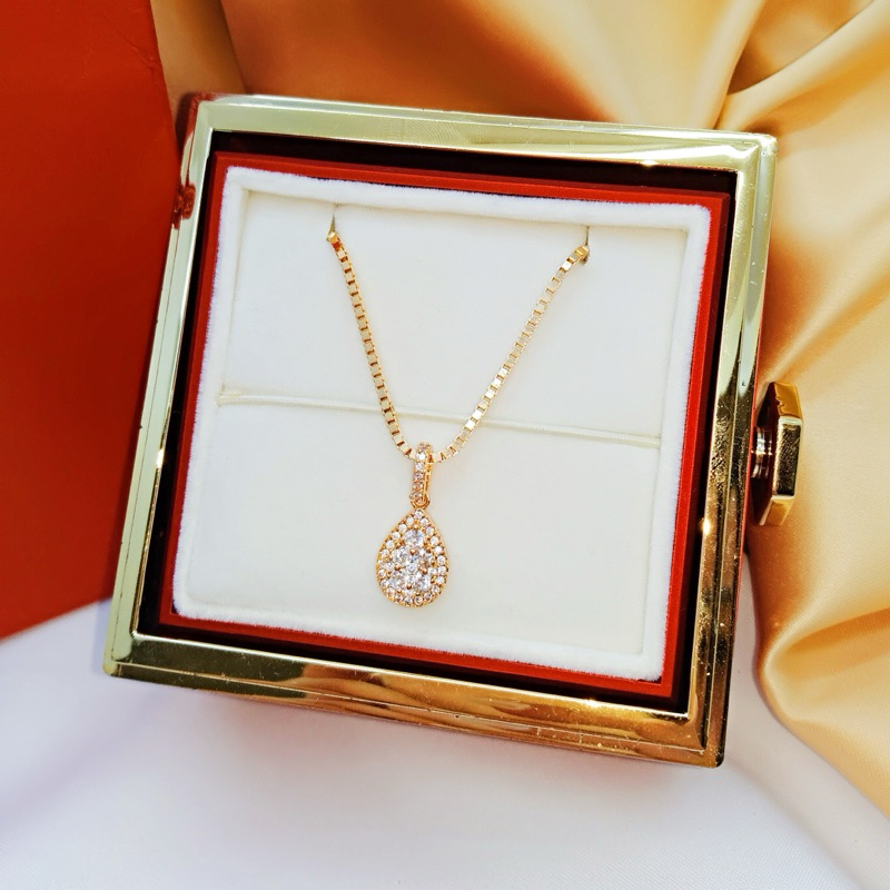 สร้อยคอผู้หญิงไทเทเนียมเรียบง่าย K86BD