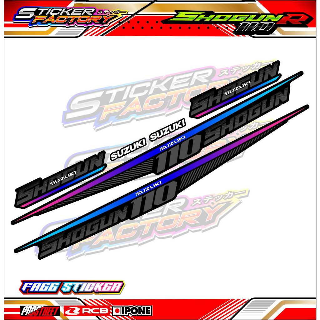 SUZUKI SHOGUN 110 R SPX VERSION VARIATION STRIPING / สติ๊กเกอร์ LIST SHOGUN 110 R MOTORCYCLE VARIATI