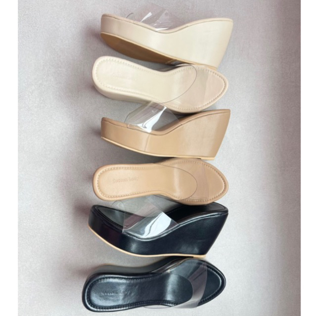 STACEY WEDGES HEELS/COTTONLADY ผู้หญิง WEDGES/รองเท้าแตะอินเทรนด์/รองเท้าแตะล่าสุด