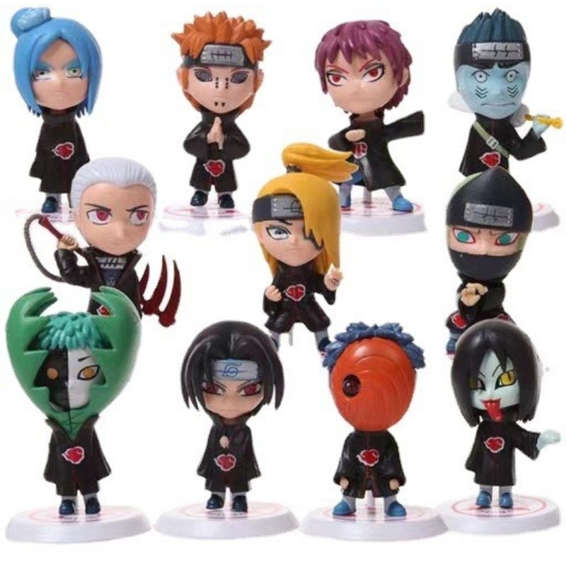 Naruto Akatsuki Itachi Uciha Sasuke Chibi รูปสําหรับเค้กวันเกิด Topping