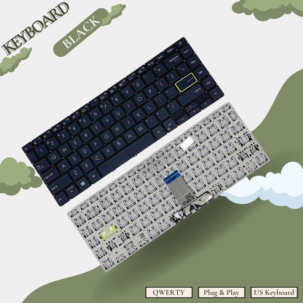 คีย์บอร์ดคุณภาพดีที่สุด Asus Vivobook A413 A413EP A413J K413 M413 S433 X413 X421 - รับประกัน