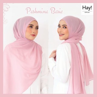 Pashmina hijab Basic Polos sifon ceruty babydoll good quality by Hay!