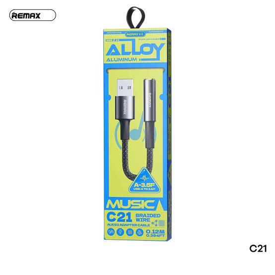 Remax 3.5 to USB Jack Cable C21 / USB to AUX CONNECTION CABLE