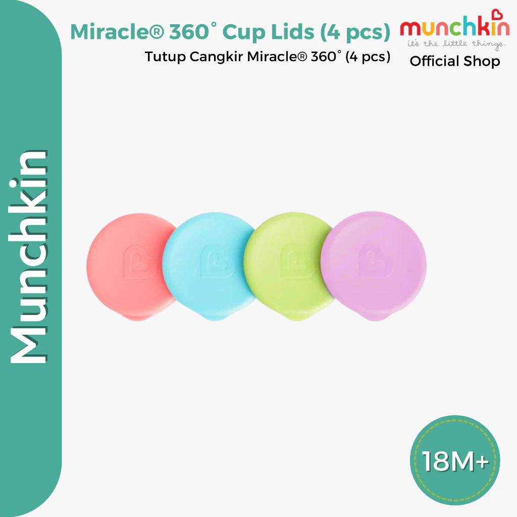 MUNCHKIN Miracle Cup Lis 4 ชิ้น / munchkin ฝาขวดดื่มสําหรับเด็ก munchkin ฝาถ้วยดื่มสําหรับเด็ก