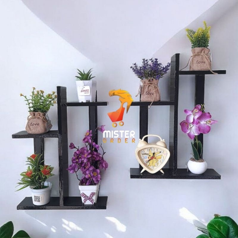MINIMALIST TWIN WALL SHELF CONTAINS 2 รหัส RKA102 - MINIMALIST WALL DISPLAY SHELF MULTI PURPOSE WALL