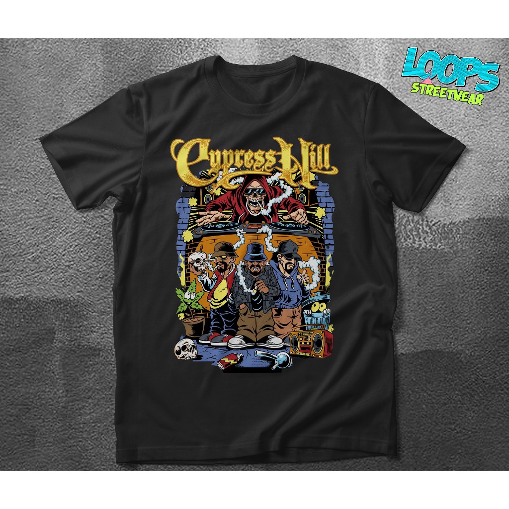 Loopsmerch - CYPRESS HILL METAL BAND T-SHIRT - 097 - Distro Clothes - เสื้อยืดไวรัส - ผ้าฝ้ายหวี 30s