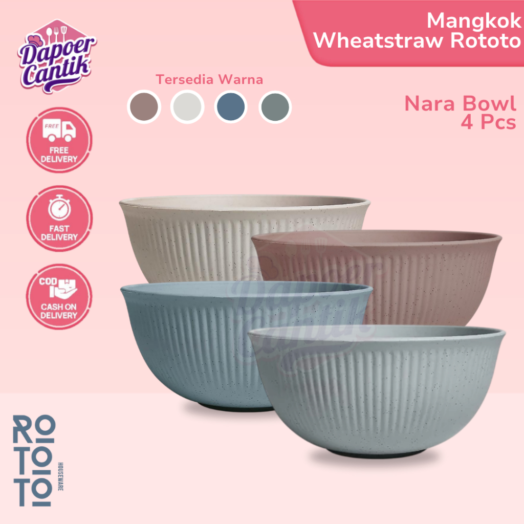 Rototo Nara Straw Bowl Wheatstraw Bowl Elegant Snack Food Candy Snack Cake Eid Christmas Chinese New
