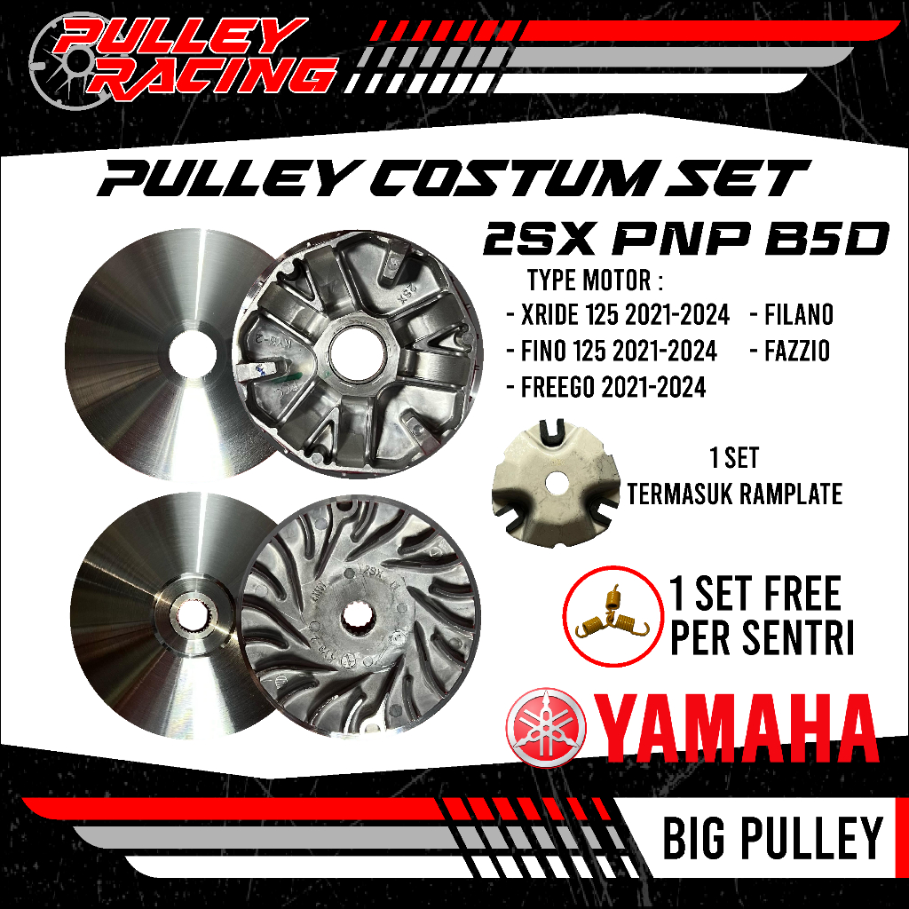 Roller House 1 ชุด Pulley Racing Xride 125, Fino 125, Freego Filano Fazzio Lae 13,5 13,8 รหัส B5D