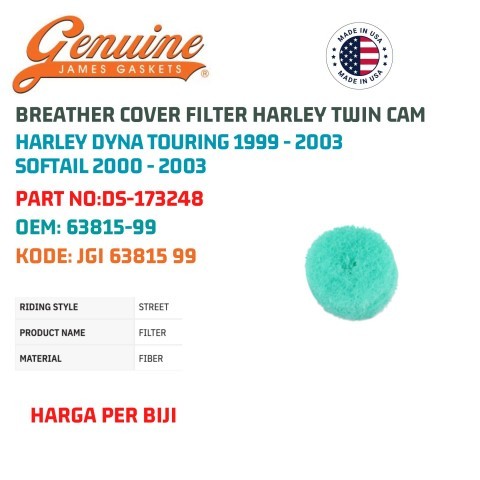 BREATHER COVER FILTER HARLEY TWIN CAM สําหรับ HARLEY DYNA TOURING 1999 - 2003 SOFTAIL 2000 - 2003 DS