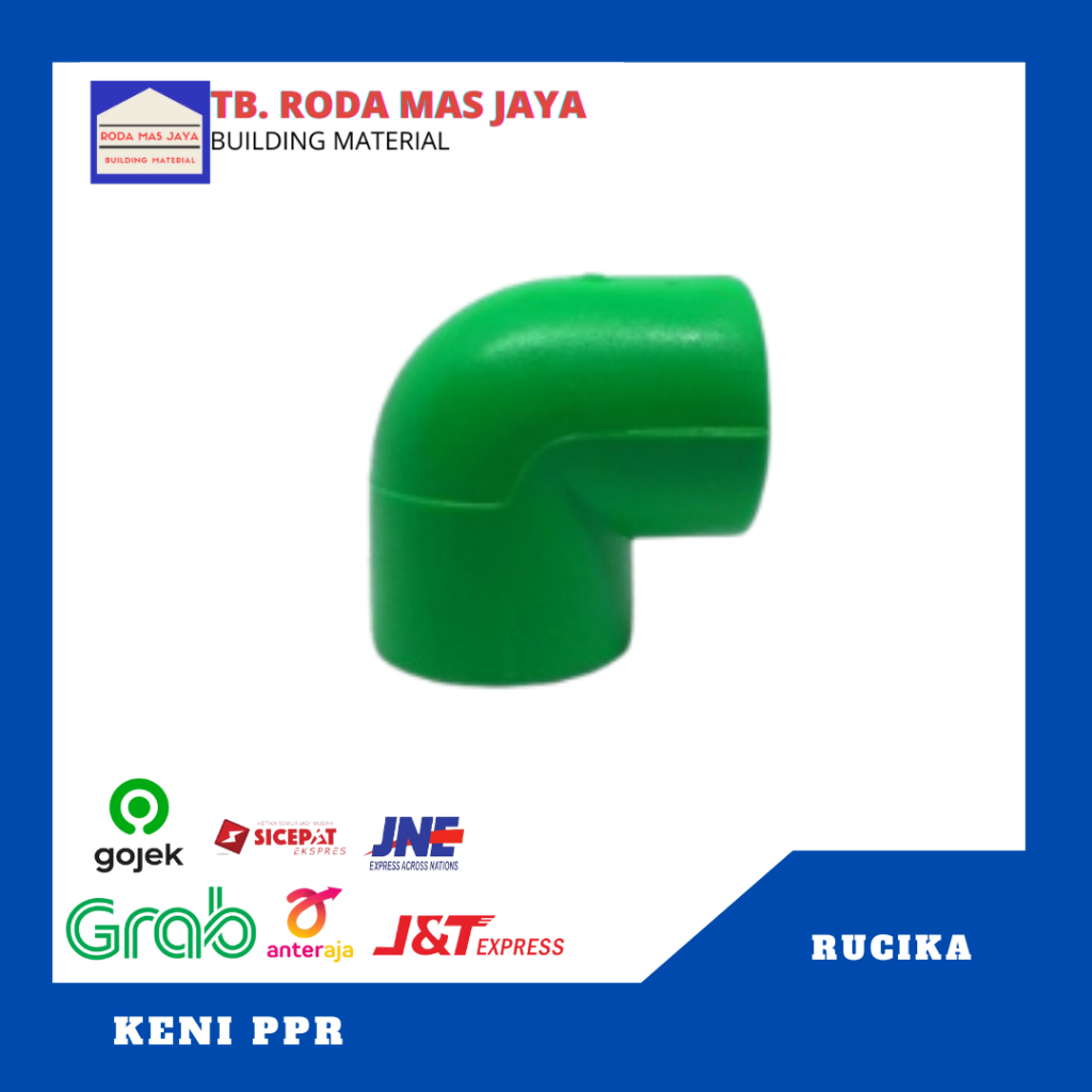 HIJAU Keni PPR Elbow 90 / Equal Elbow 90 PPR / Keni Green Rucika