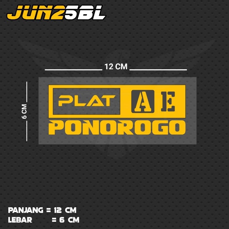 AE PONOROGO / JUN25BL JTR PLATE WRITING CUTTING STICKER
