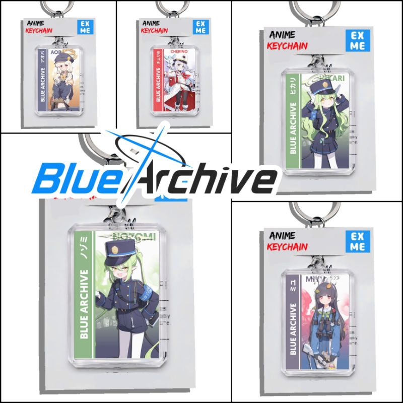 GANTUNGAN Blue Archive Keychain - พวงกุญแจ Blue Archive - พวงกุญแจอะนิเมะเกม - พวงกุญแจ Hikari - Noz