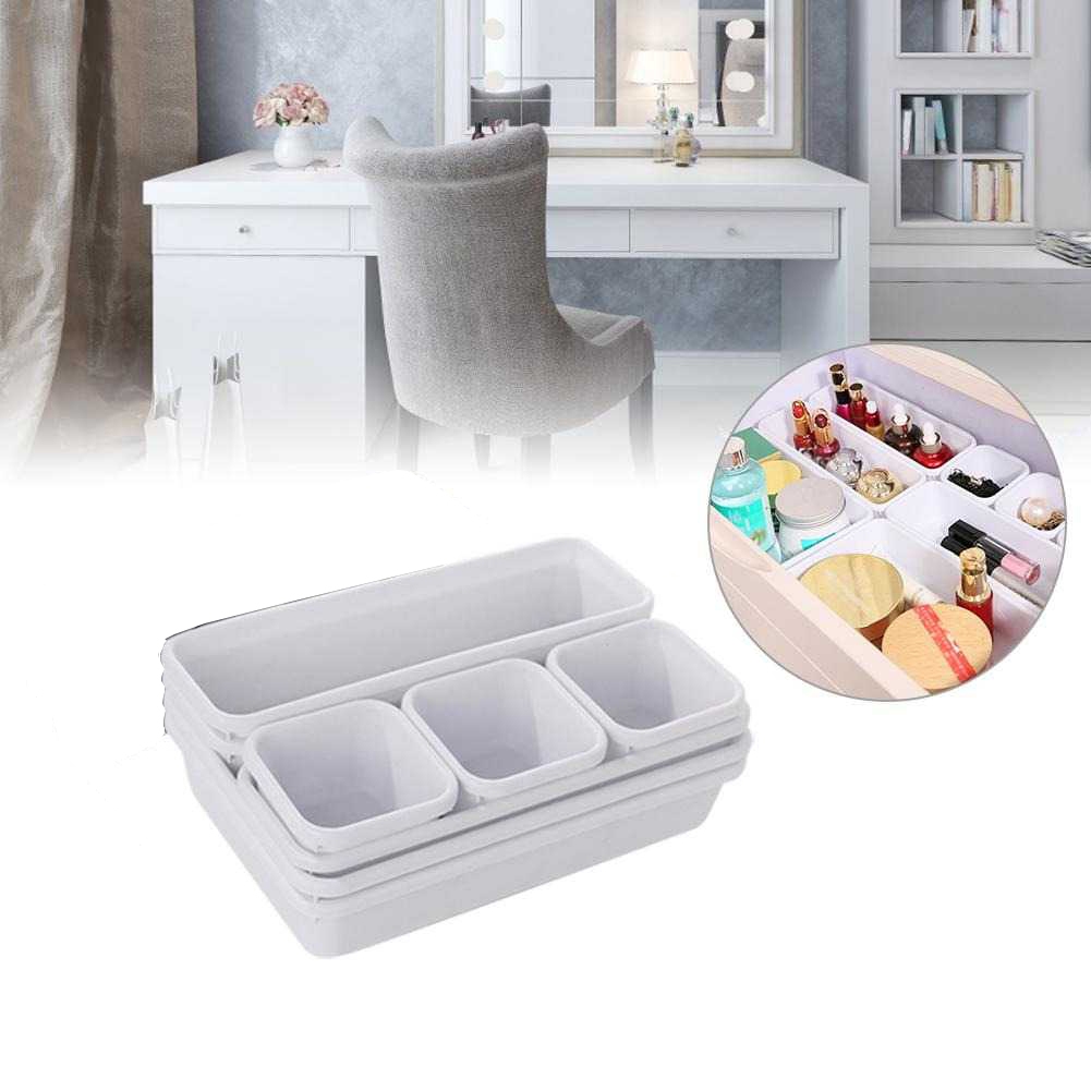 BNBS Drawer Divider Box Plastic 8 ชิ้น - HJ1992 - สีขาว