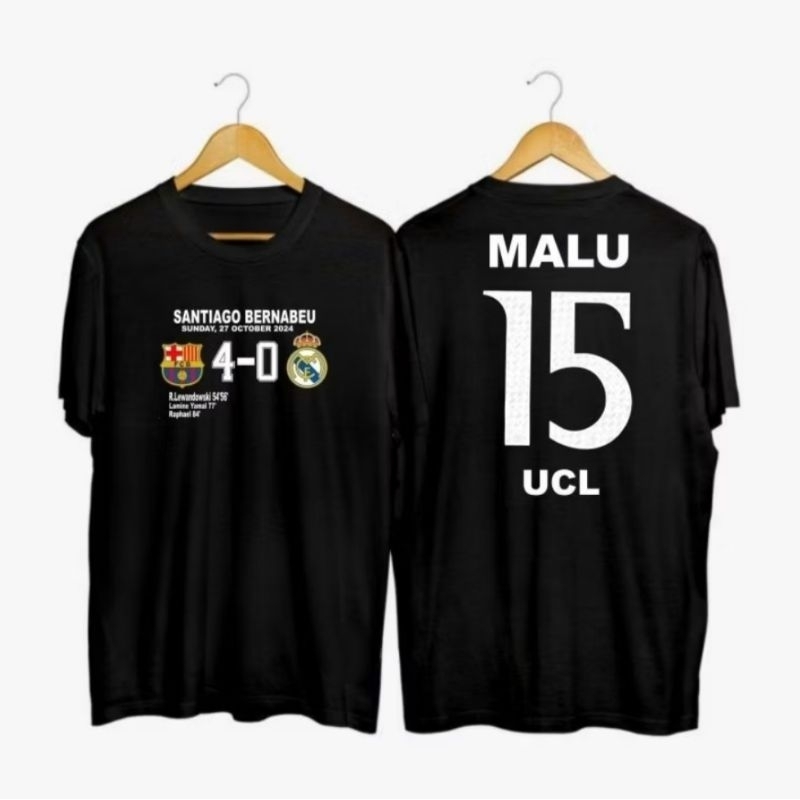 เสื้อยืด barca 4 - 0 madrid malu 15 ucl
