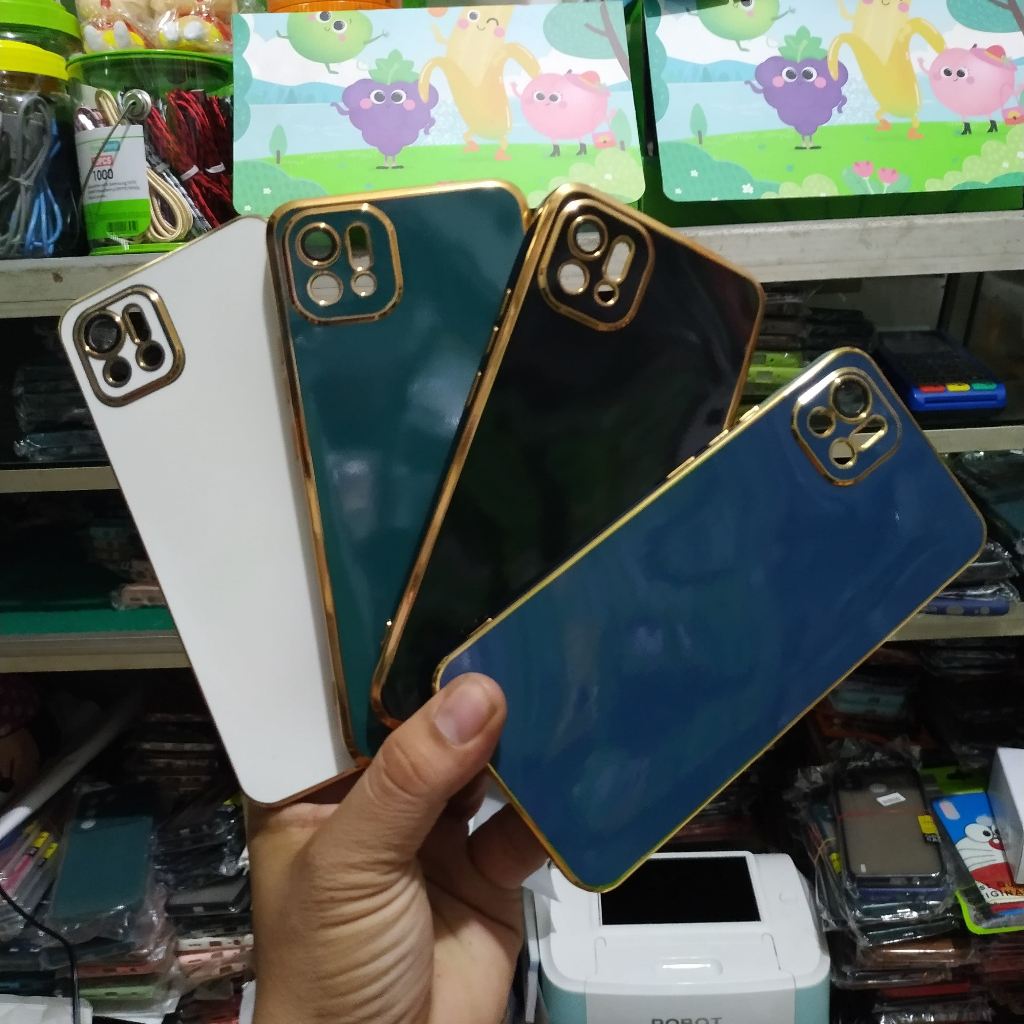 Oppo A16k A16E CPH2421 CPH2349 Softcase Silicone List Chrome Silicone Casing Cesing Cover