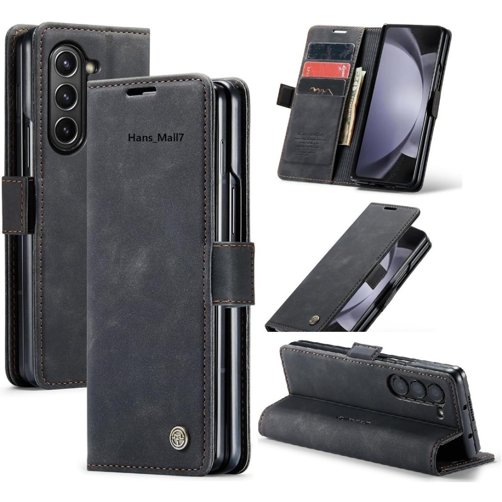 2025!! หนัง "พรีเมี่ยม" FLIP SAMSUNG A56 A36 A26 Case Casing Cover Wallet Black Brown Marron Neavy f