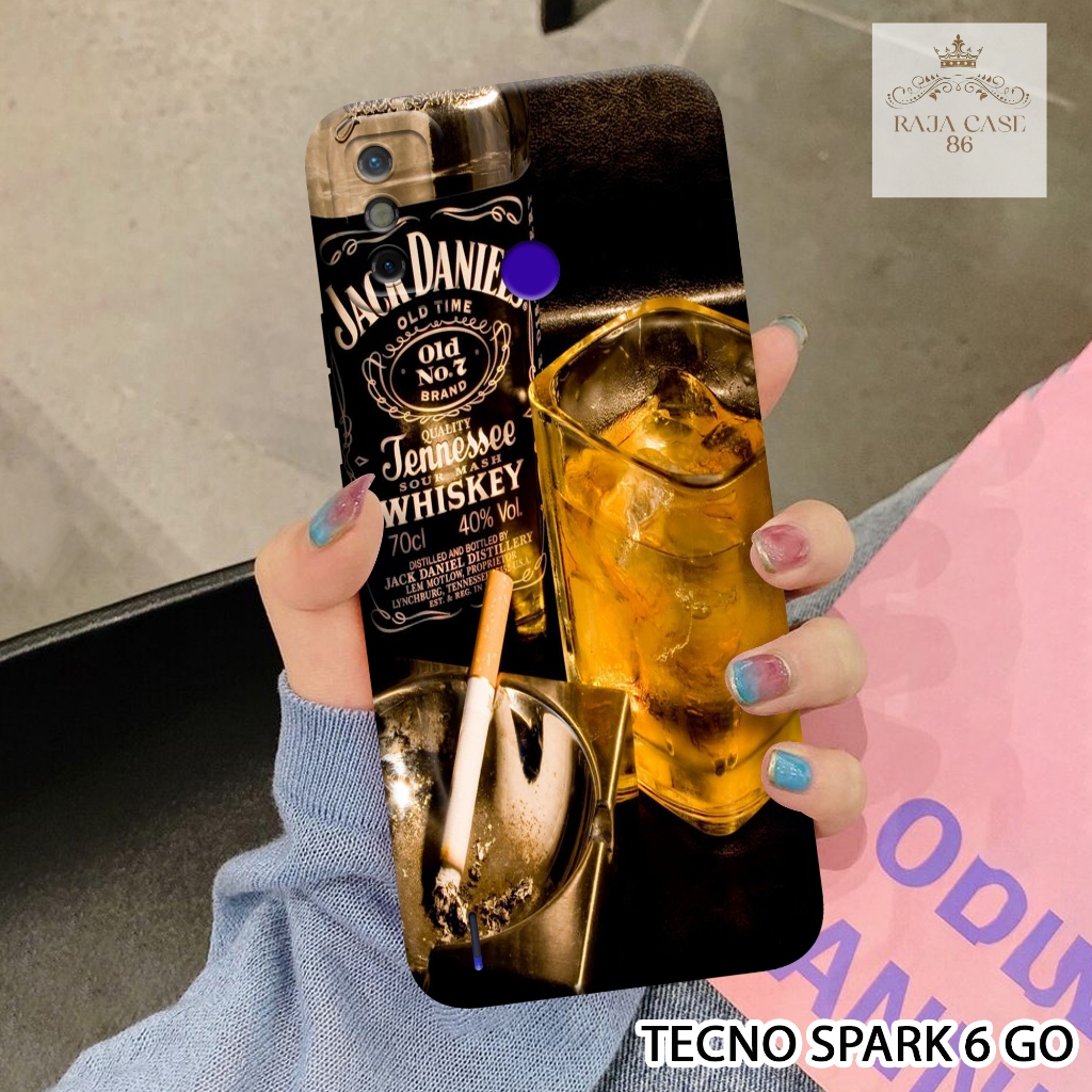 Softcase Tecno Spark 6 Go - Rajacase - Case Tecno Spark 6 Go - Motif Case Drink - Case Tecno Spark 6